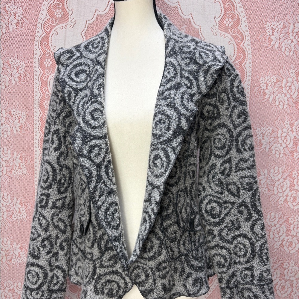 600 West Wool Blend Pattern Jacket - Picture 3 of 9
